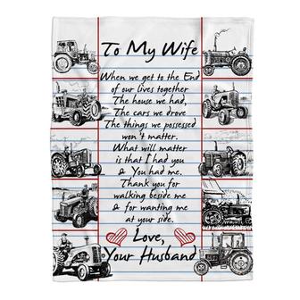 Gift For Wife Blanket, To My Wife Thank You For Walking Beside Me - Love From Husband, Farmer's Wife - Thegiftio UK
