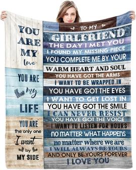 Gifts for Girlfriend to My Girlfriend Blanket Anniversary Romantic Gifts for her Best Birthday Gifts for Girlfriend from Boyfriend I Love You Gifts for Women Healing Thoughts Fleece Blanket - Thegiftio UK