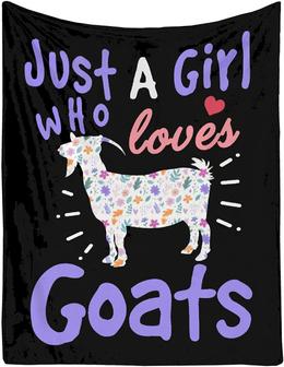 Goat Blanket Fleece Throws Gift for for Just Girl Who Loves Goats Lover Birthday,Super Soft Flannel Lightweight Blankets, for All Season Bed Sofa - Thegiftio UK
