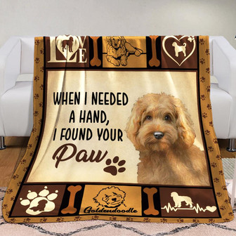 Goldendoodle Dog Fleece Blanket Throw Blanket Christmas Throw Blanket - Thegiftio UK