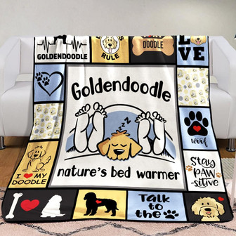 Goldendoodle Fleece Blanket Throw Blanket Christmas Throw Blanket - Thegiftio UK
