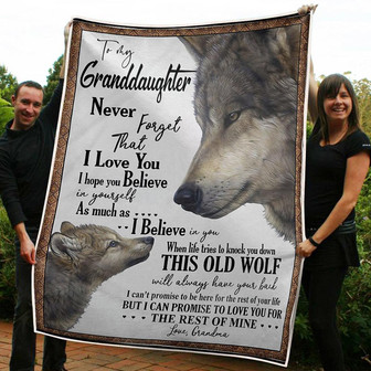 To My Granddaughter Always Have Your Back Gift From GrandmaFleece Blanket Gift For Christmas, Home Decor - Thegiftio UK