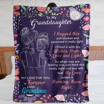 To My Granddaughter Blanket Christmas Gift from Grandma Love Grandma blanket Grandpa Dad Mom Christmas Blanket Family Gift for girls-boys - Thegiftio UK