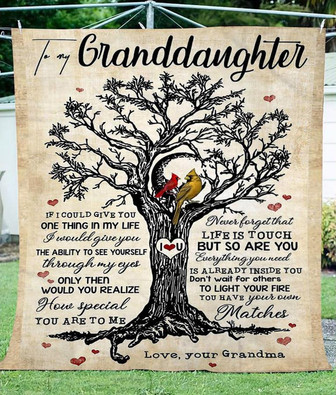 To My Granddaughter, I Love You Fleece Blanket - Gift For Granddaughter From Grandma Gift For Christmas - Thegiftio UK