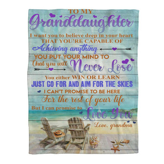 To My Granddaughter Fleece Blanket - Gift For Granddaughter From Grandma Gift For Christmas, Home Decor - Thegiftio UK