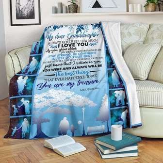 To My Granddaughter Fleece Blanket You Are My Treasure - Gift For Granddaughter | Family Blanket - Thegiftio UK