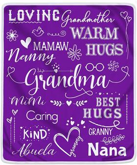 Grandma Blanket, Grandma Gifts from Grandchildren, Blanket for Grandma, Gift for Grandmother, Happy Birthday Gift for Grandma - Thegiftio UK