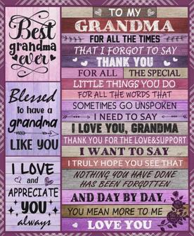 Grandma Blanket Gifts For Grandma Birthday Retirement Gift To My Grandma Flannel Throw Blankets - Thegiftio UK