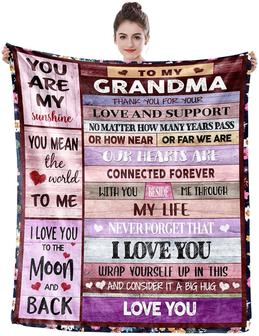 Grandma Blanket Mother's Day Birthday from Grandchildren Great Nana Retirement Fleece - Thegiftio UK