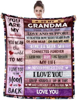 To My Grandma Blanket - Grandma Blanket from Grandchildren - Thegiftio UK