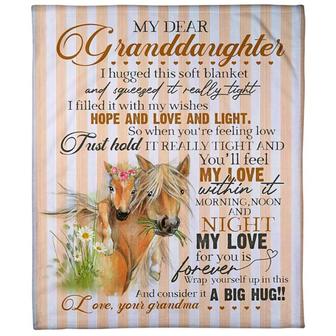 Grandma to Granddaughter - My Love For You Fleece Blanket Christmas blanket Christmas gift horse blanket  - Thegiftio UK