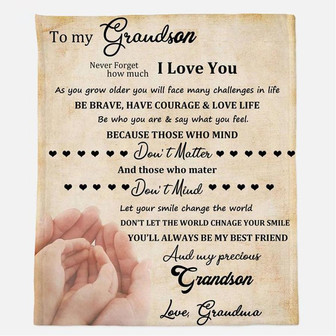 From Grandma to My Grandson - Never Forget How Much I Love You Fleece Blanket Gift For Christmas Birthday Gift - Thegiftio UK