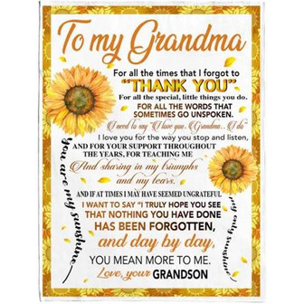 To My Grandma Thank You You Are My Sunshine Sunflower I Love You Mother's Day From Grandson - Thegiftio UK