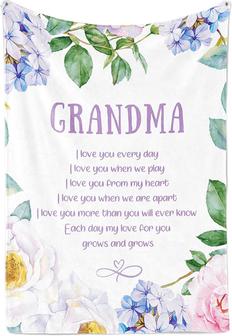 Grandma Throw Blanket - Flannel Blankets for Nana, Grandmother, Grammy - Grandma Gifts on Christmas, Birthday, Thanksgiving - Thegiftio UK