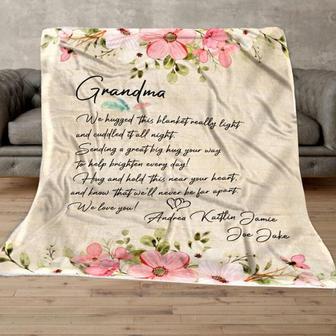 To My Grandma Throw Blanket, Custom Letter blanket To Grandpa From Grandson Gift For Christmas, Home Decor - Thegiftio UK