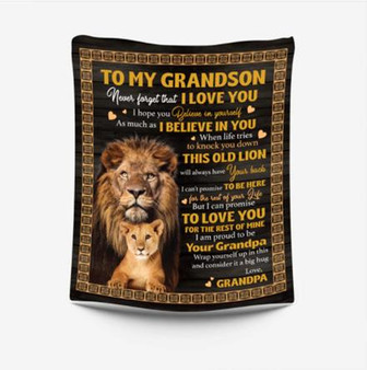 Grandpa & Grandson - To My Grandson Never Forget That I Love You Blanket Gift For Grandson Home Decor Bedding Couch - Thegiftio UK