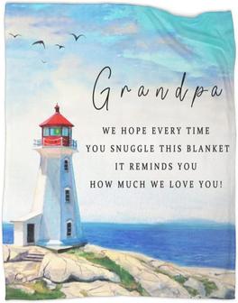 To My Grandpa Blanket for Papa Summer Flannel Soft Fleece Bed Blanket for Grandpa Birthday Gift - Thegiftio UK