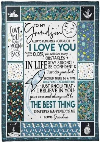 To My Grandson Always Remember How Much I Love You Just Do Your Best Ideas Cozy Blanket Gift For Christmas - Thegiftio UK