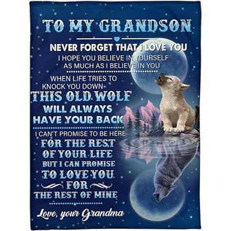 To My Grandson Blanket From Grandma Never Forget That I Love You Great For Birthday Christmas Thanksgiving - Thegiftio UK
