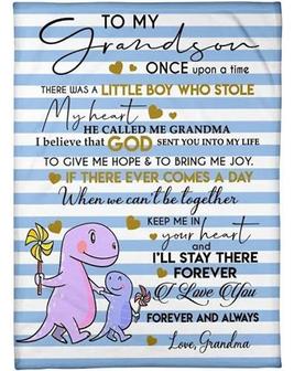 To My Grandson Blanket From Grandma I'll Stay There Forever Great For Birthday Christmas Thanksgiving - Thegiftio UK