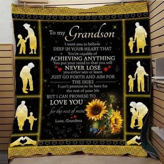 To My Grandson Blanket From Grandma I Can Promise To Love You For The Rest Of Mine Gift For Christmas - Thegiftio UK