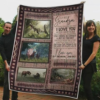 To My Grandson Dinosaur From Grandma I Stay Strong Be Confident And Do Your Best Great Blanket For Birthday - Thegiftio UK