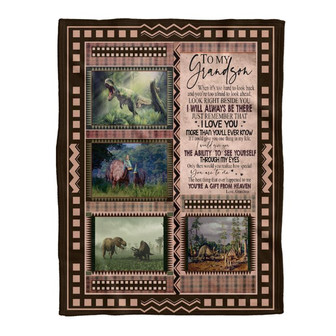 To My Grandson You Are A Gift From Heaven Gift From Grandma Fleece Blanket Gift For Christmas, Home Decor - Thegiftio UK