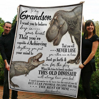 To My Grandson Go Forth And Aim For The Skies Gift From Grandma Fleece Blanket Gift For Christmas - Thegiftio UK