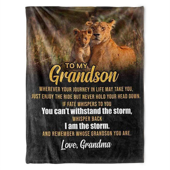 To My Grandson Grandma Loves You,Gift For Grandson Birthday,Gift Bedding Couch Sofa Soft And Comfy Cozy - Thegiftio UK