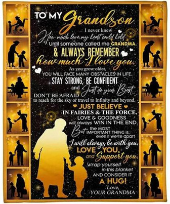 To My Grandson, I Never Knew How Much Love My Heart Could Hold Blanket Gift For Christmas, Home Decor - Thegiftio UK