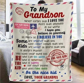 To My Grandson Some Kids Are Smarter Than You Have Cooler Clothes Blanket Gift For Christmas, Home Decor - Thegiftio UK