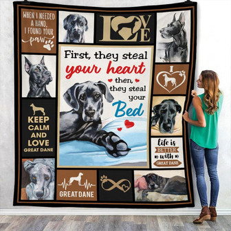 Great Dane Dog Fleece Blanket Throw Blanket Christmas Throw Blanket - Thegiftio UK