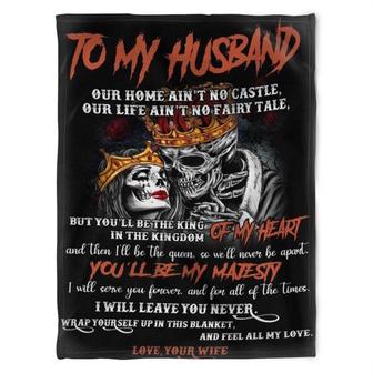 Halloween Blanket. To My Husband, I Will Serve You Forever, And For All Of The Times.Gift For Husband Family Home Decor - Thegiftio UK