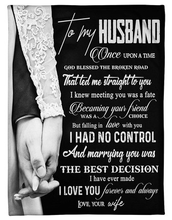 Hand In Hand To My Husband Love You Always,Soft Blanket, Fleece Blanket,Gift For Husband Home Decor Bedding Couch - Thegiftio UK