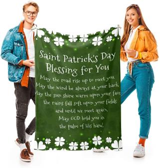 Happy St. Patrick's Day Blanket - May The Road Rise Up To Meet You - Thegiftio UK