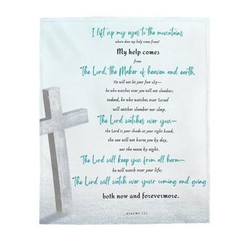 Healing Scriptures Cross Prayer Bible Verse Gift Throw Blanket - Thegiftio UK