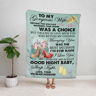 High Heel To My Gorgeous Wife I Love You Forever,Fleece Blanket Gift For Wife Home Decor Bedding Couch Sofa Soft - Thegiftio UK