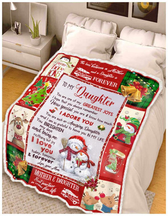 Hippie To My Daughter Fleece Blanket You Are One Of My Greatest Joys, Gift For Daughter From Mom Birthday Gift - Thegiftio