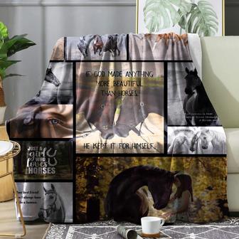 Horse Love Fleece Blanket Throws,Super Soft Cozy Warm Blanket for Couch Chair Bed Sofa Office - Thegiftio UK
