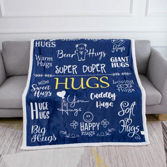 Hugs Blanket - Get Well Soon Gifts for Women Men, Super Soft Blanket with Positive Energy Love Hope - Thegiftio