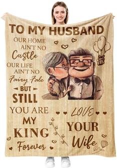 Gifts for Husband Blanket from Wife - Wedding Anniversary Birthday Fathers Day Valentines Day Gifts for Husband - Thegiftio UK