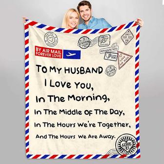 To My Husband Throw Blanket Gifts for Men, Fathers Day from Wife - Thegiftio UK