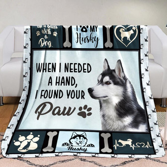 Husky Dog Fleece Blanket Throw Blanket Christmas Throw Blanket - Thegiftio UK