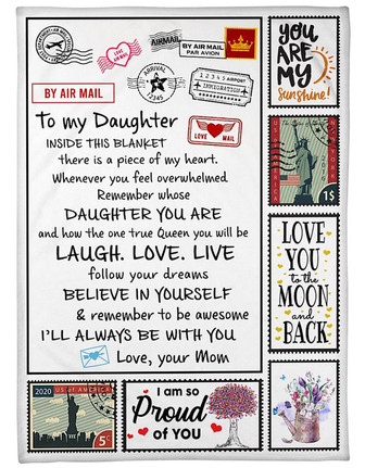 I'll Always Be With You To My Daughter Blanket Gift for Daughter From Mom Birthday Gift Home Decor Bedding Couch - Thegiftio UK