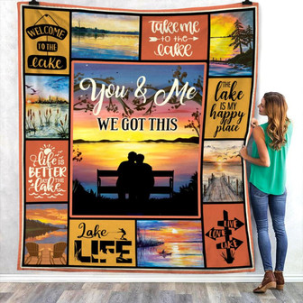 Lake You And Me Fleece Blanket Throw Blanket Christmas Throw Blanket - Thegiftio UK