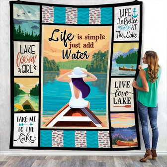 Lake Life Fleece Blanket Throw Blanket Christmas Throw Blanket - Thegiftio UK