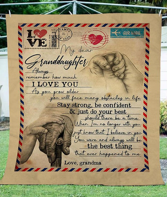 Letter To My Granddaughter Fleece Blanket - Gift For Granddaughter From Grandma Gift For Christmas - Thegiftio UK