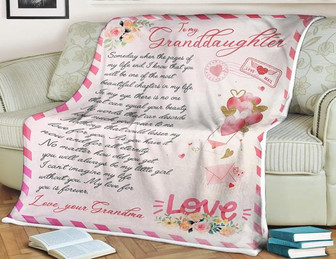 Letter To My Granddaughter My Love For You Is Forever Blanket Gift From Grandma Birthday Gift Home Decor Bedding Couch - Thegiftio UK