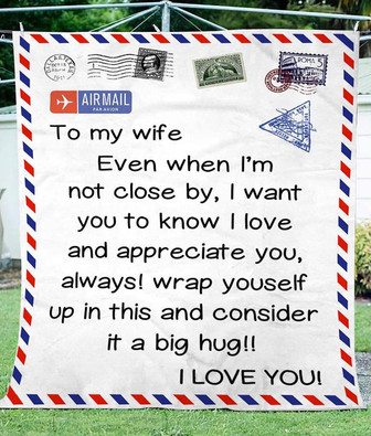 Letter To My Wife Fleece Blanket Birthday Gift, Christmas Gift For Wife Gift For Christmas, Home Decor - Thegiftio UK