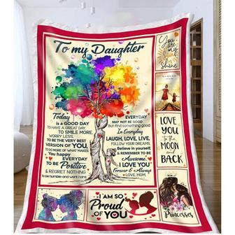 LGBT - To My Daughter Today Is A Good Day To Have A Great Day Fleece Blanket Home Decor Bedding Couch Sofa Soft - Thegiftio UK
